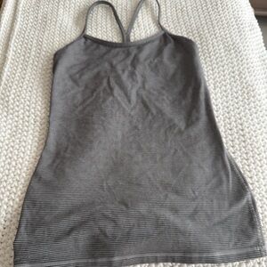 Lululemon Athletica Black Striped Tank Top